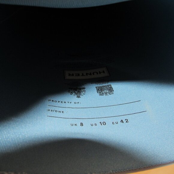 Hunter Matte Blue Original Tall Rain Boot Women's 10 - Picture 7 of 7